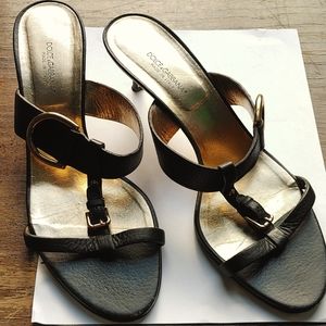Dolce and Gabanna kitten heel sandals sz 41